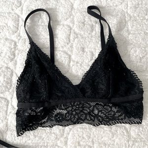 Black lace bralette
